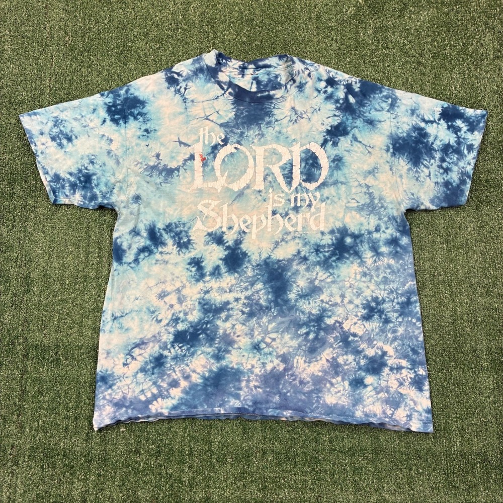 Vintage 90s‎ Christian "The Lord is my Shepherd" Tie Dye T-shirt